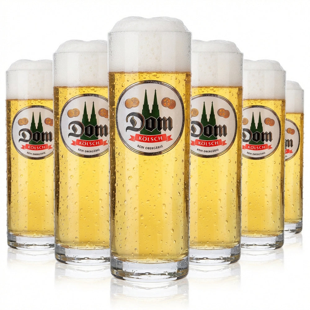 12 verres à bière Dom 0,2 l Verres à bière Kölschglas Stange logo blanc Sahm