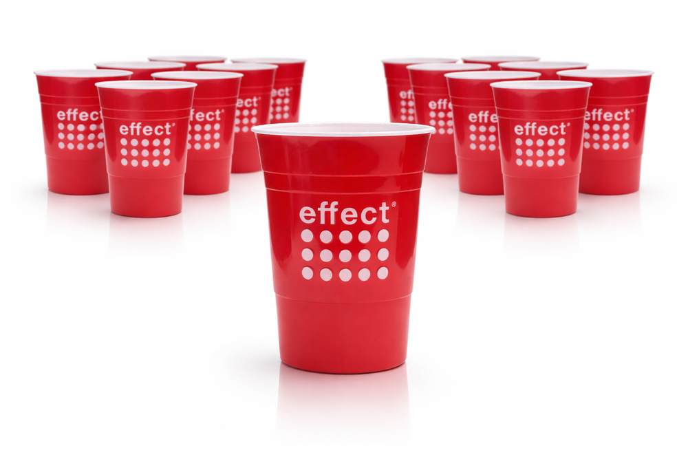 12x verres à effet 0,3 l réutilisables Red Cup verres en plastique Beer Pong verre plastique