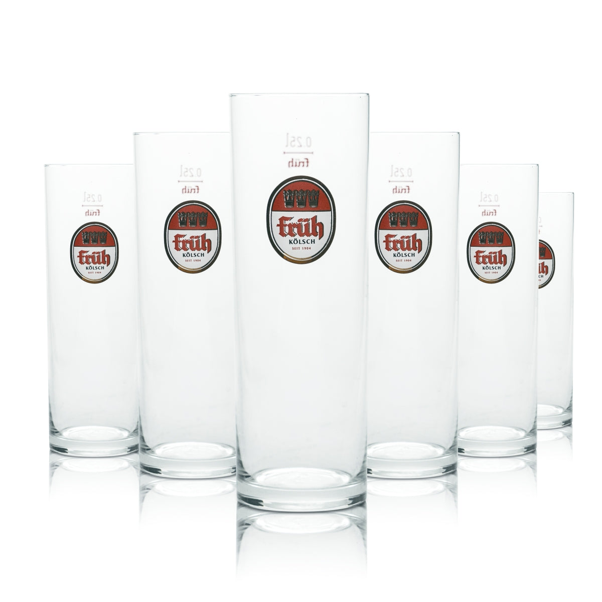 12 verres Früh Kölsch 0,25 l, verres à bière Kölsch, verres à bière, brasserie, pub, bar