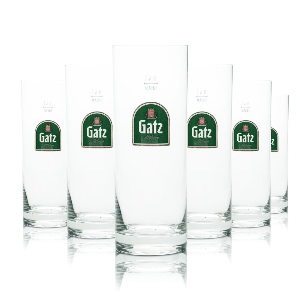 12 verres à bière Gatz 0,4 l, style « Stange », anciens, style brasserie, chêne