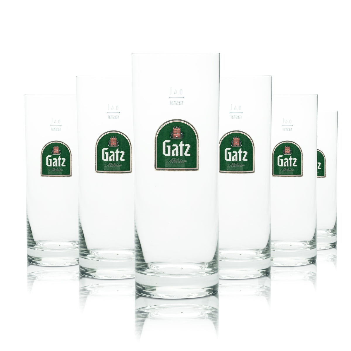 12 verres à bière Gatz 0,4 l, style « Stange », anciens, style brasserie, chêne