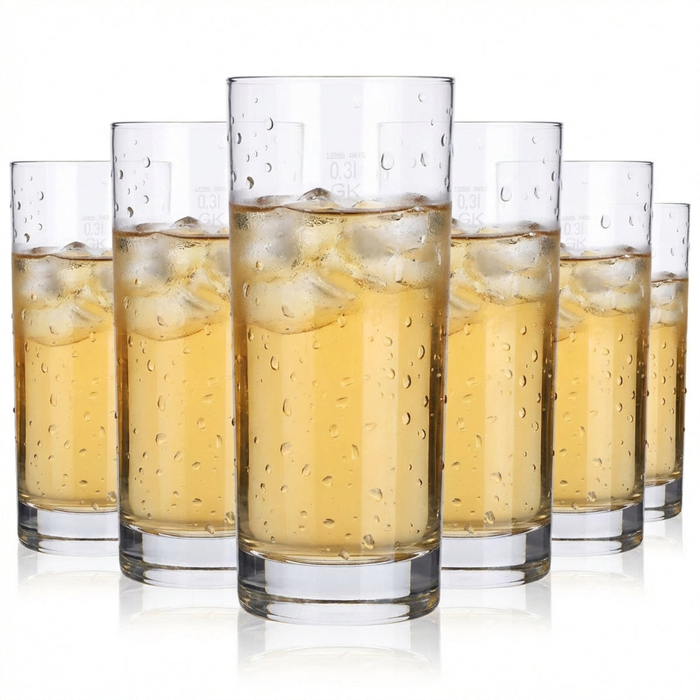 12 verres à cocktail 0,3 l, verres à cola Glaser Willi Becher Blanco