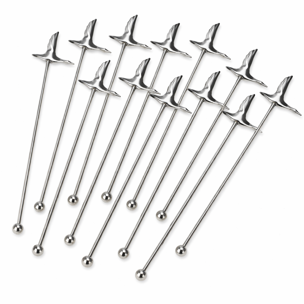 12x Grey Goose Vodka Agitateur en acier inoxydable « Oie » Agitateur Accessoires de bar en métal