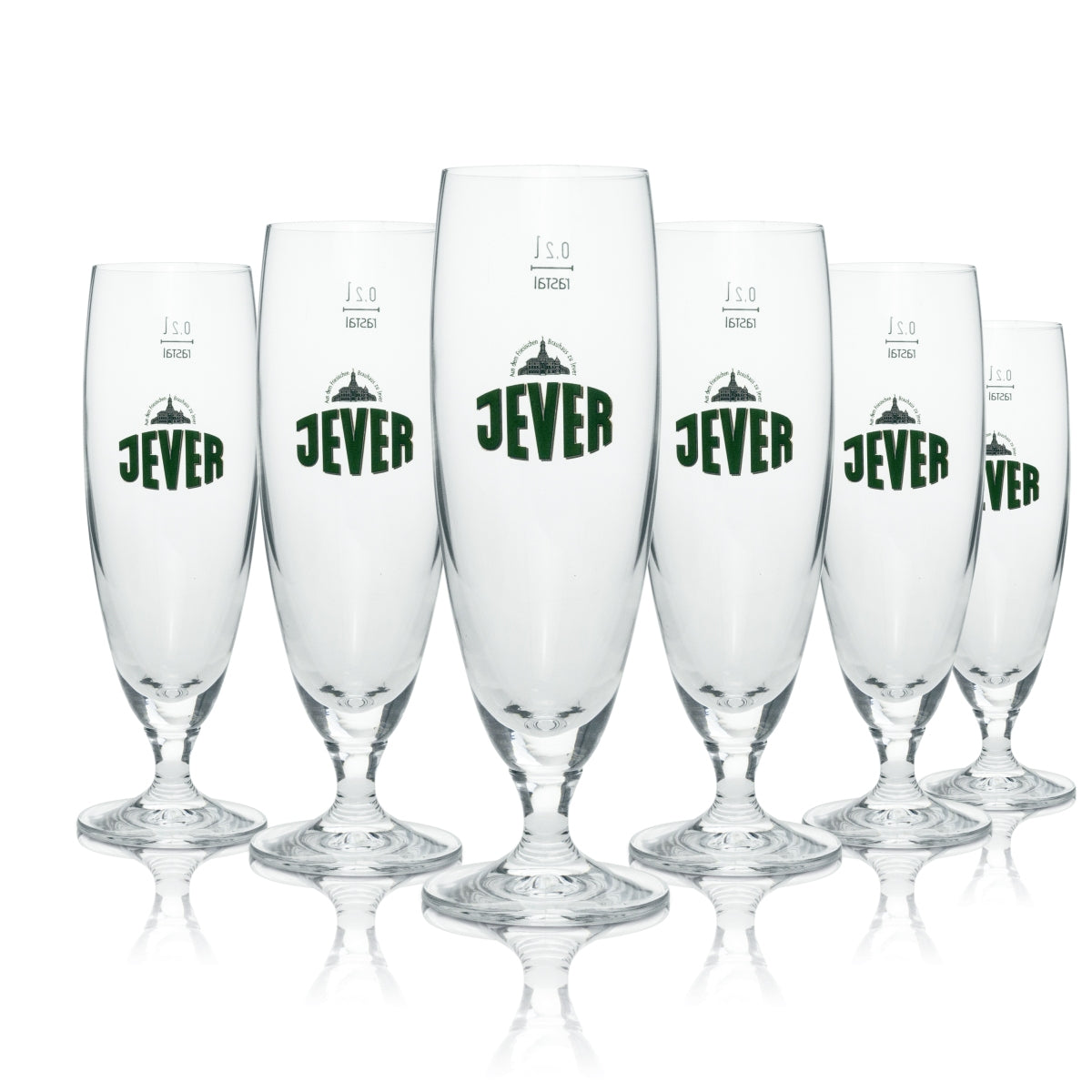 12 verres Jever 0,2 l, forme tulipe, Pilsener, brasserie frisonne, chêne