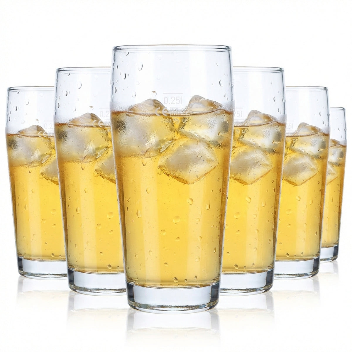 12 verres Pasabahce 0,25 l Verres Willi Verres de fête Blanco