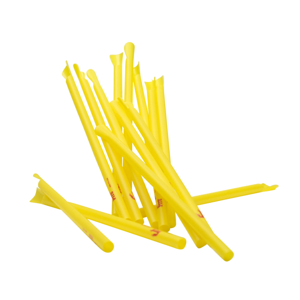 14x pailles à schnaps Pitu Accessoires de bar Pailles de bar Jaune Plastique