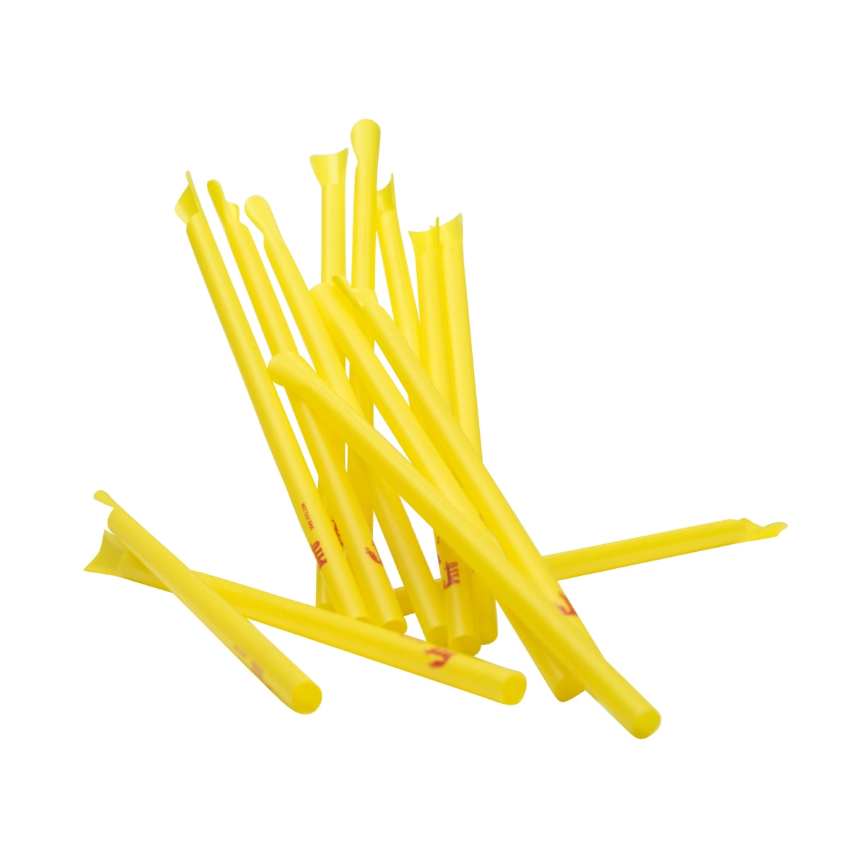 14x pailles à schnaps Pitu Accessoires de bar Pailles de bar Jaune Plastique