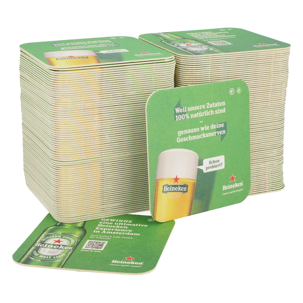 150 sous-verres Heineken 9,3 x 9,3 cm « ... qu'il est végétalien ? »