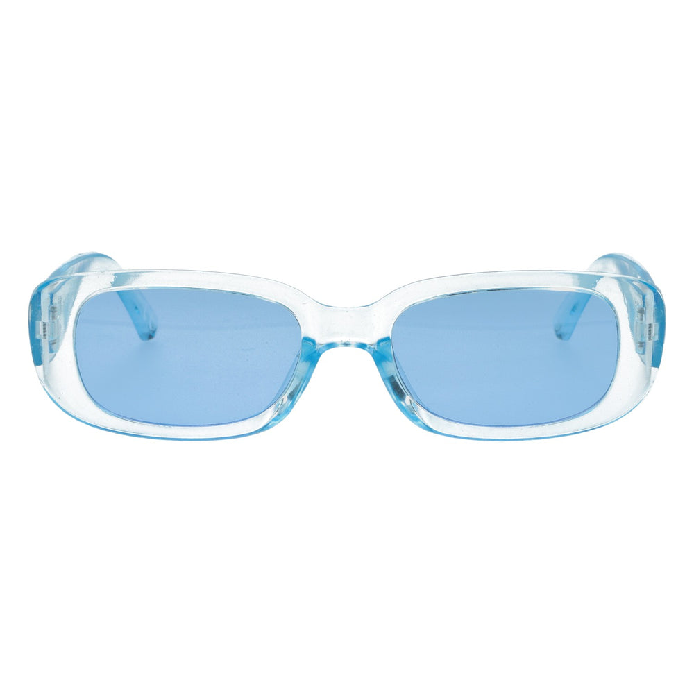 Lunettes de soleil 1664 Blanc, lunettes de soirée, verres bleus transparents, protection catégorie 1