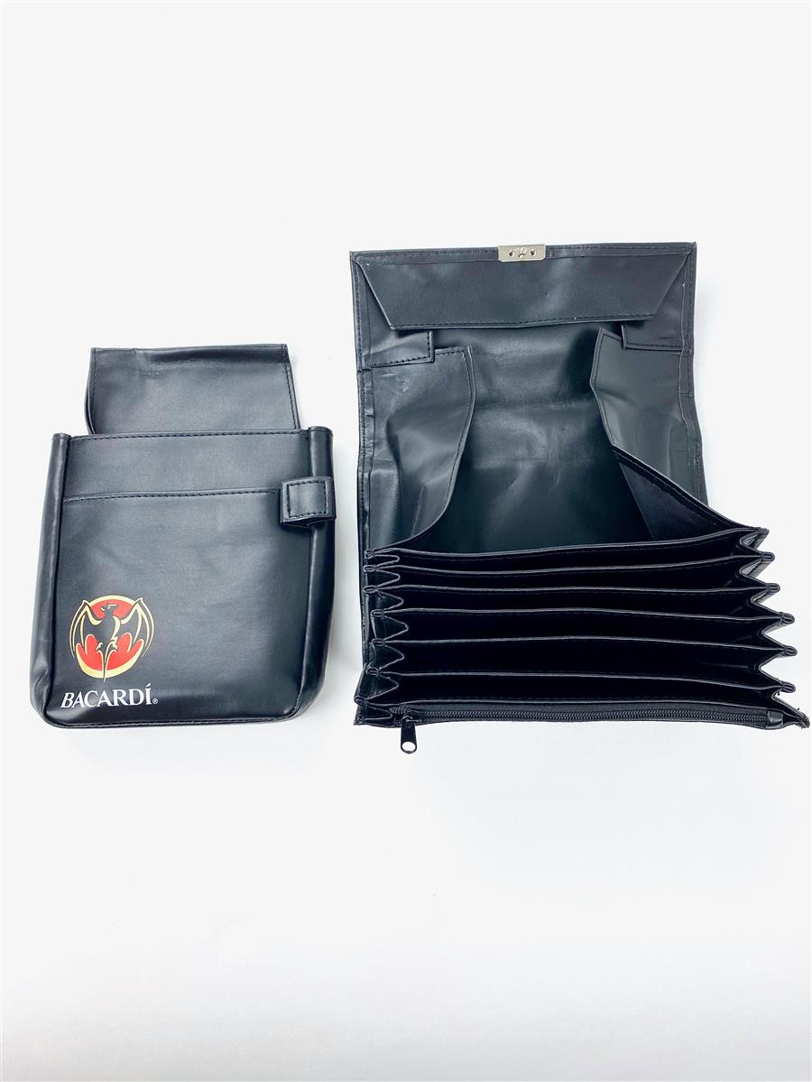 1x Bacardi Rum Porte-monnaie et support noir imitation cuir – Vue 2