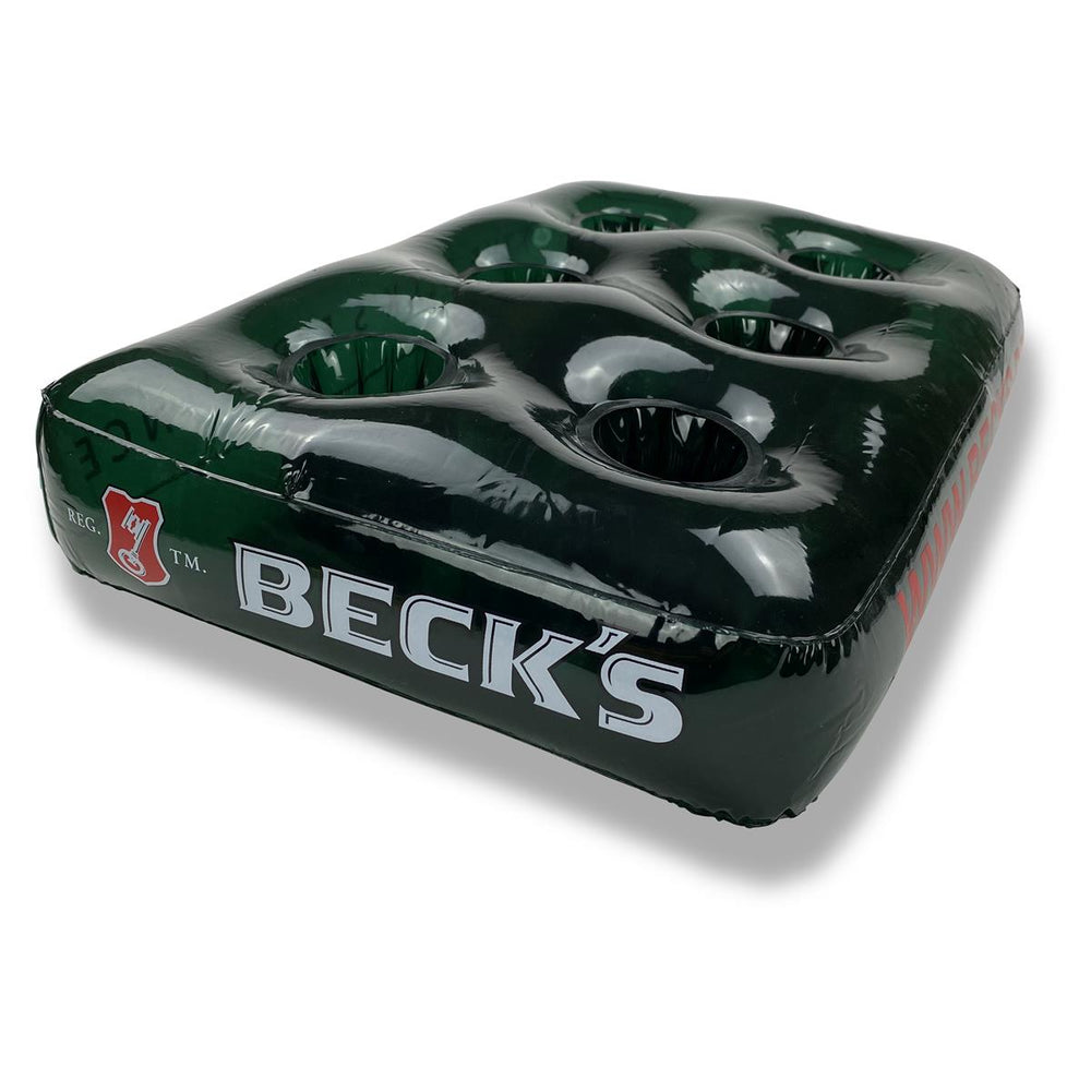 1x Becks Bière gonflable porte-boisson piscine vert