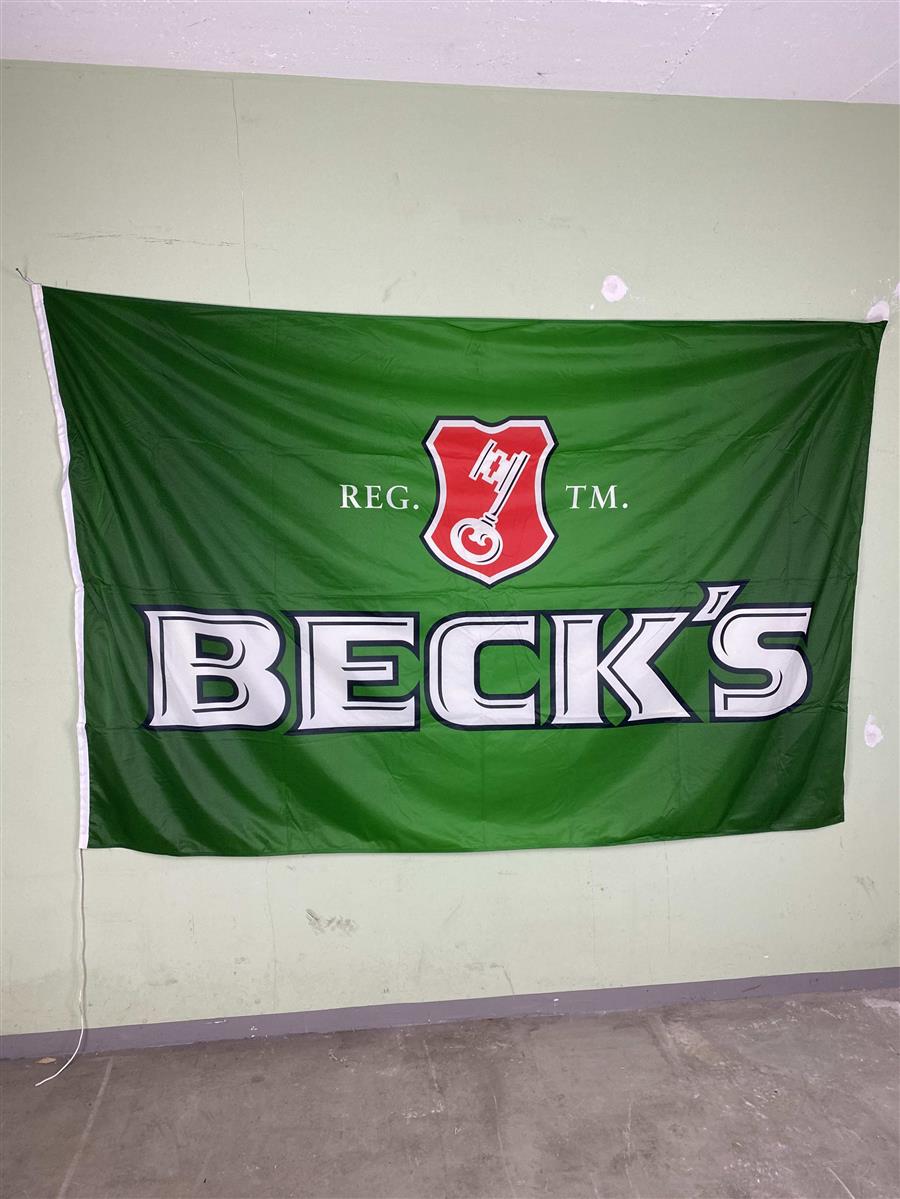 1x drapeau Becks Bier vert 220 x 140 – Vue 2