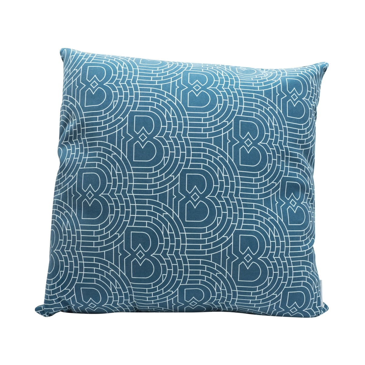 1x coussin Belvedere Vodka bleu avec logo blanc
