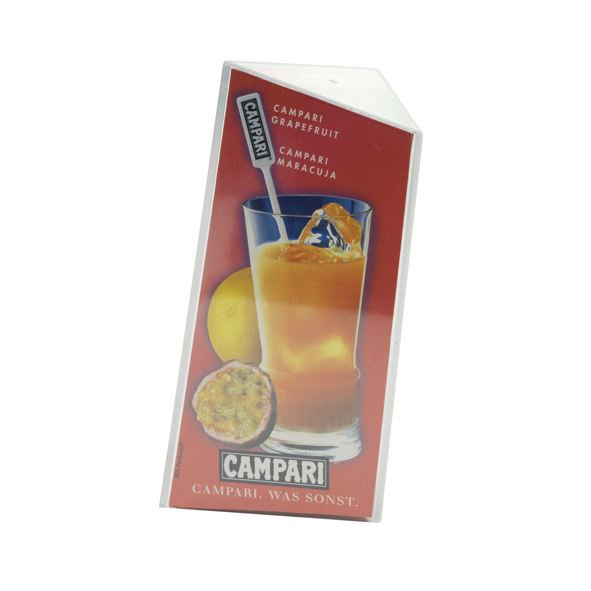 1x présentoir de table triangulaire pour liqueur Campari – Vue 2