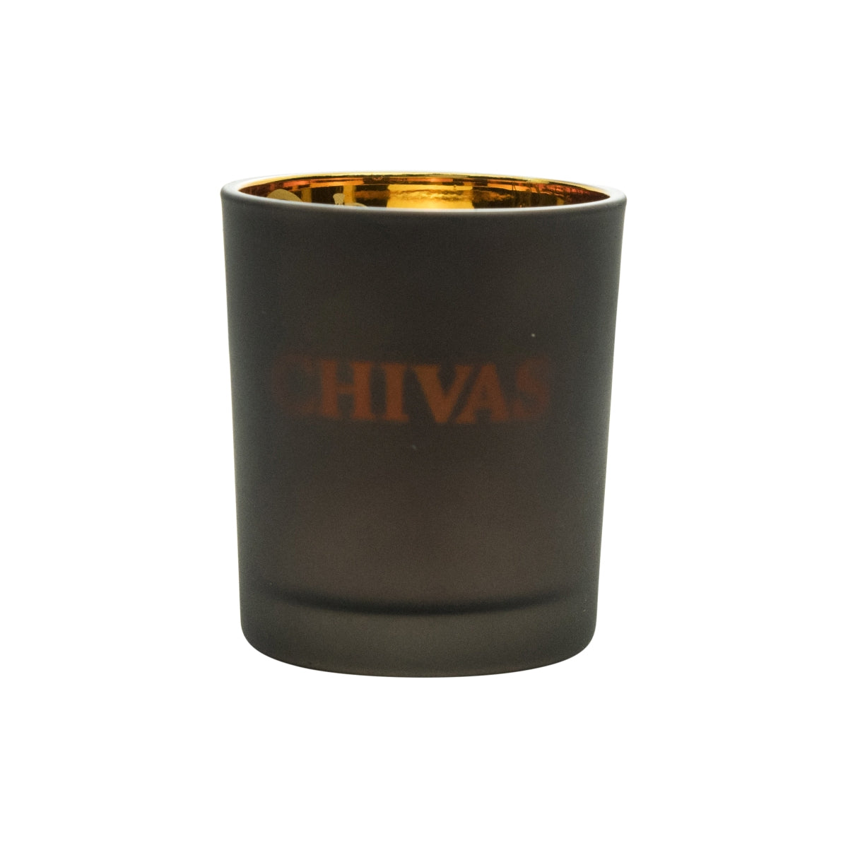 1x Chivas Regal Whisky Bougie chauffe-plat Noir intérieur doré avec décorations et bougie