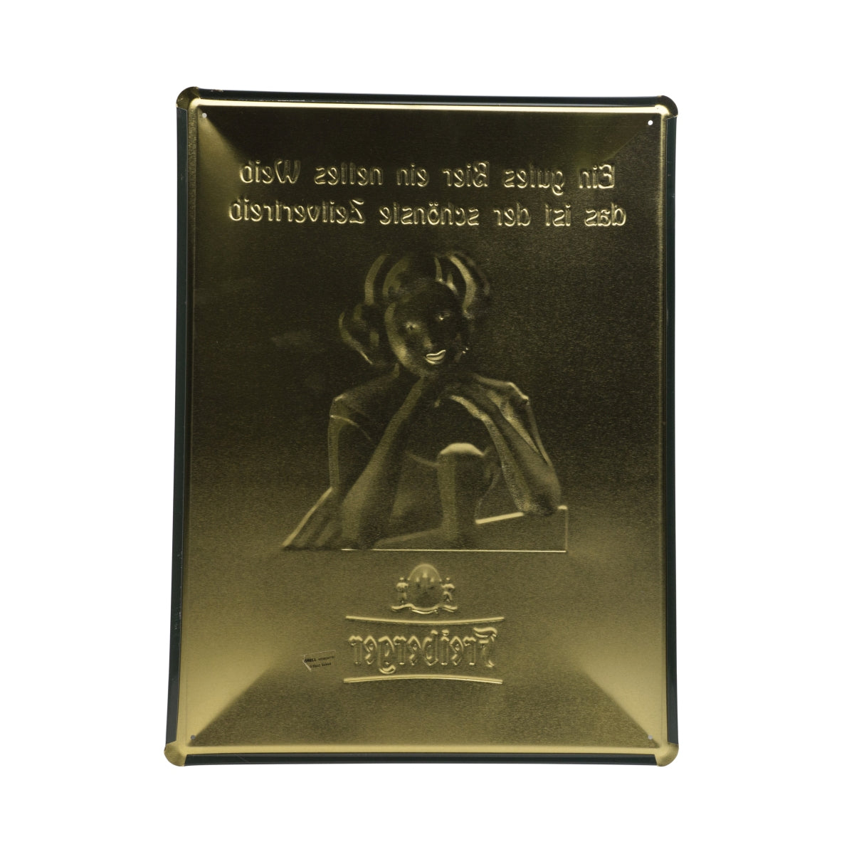 1x plaque métallique Freiberger Bier « Une bonne bière, une femme sympa » – Vue 2