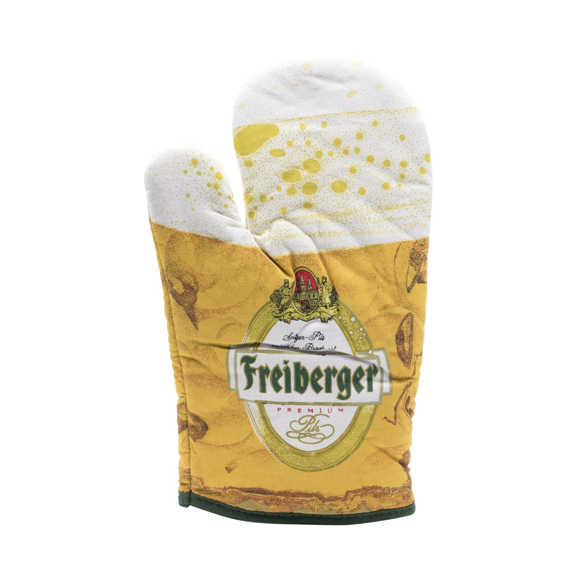 1x gant de barbecue Freiberger Bier jaune – Vue 2