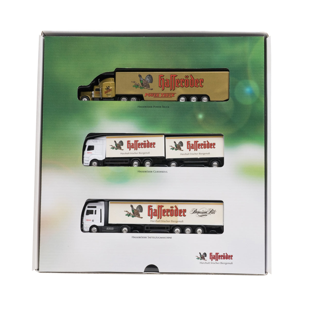 1x Mini camion de bière Hasseröder, lot de 3 pièces