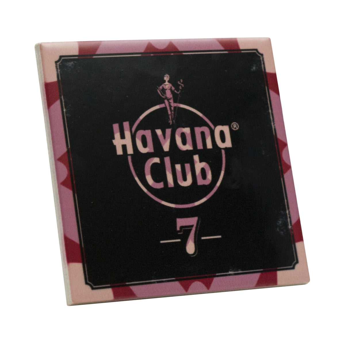 1x sous-verre Havana Club Rum en plastique rose/orange – Vue 2