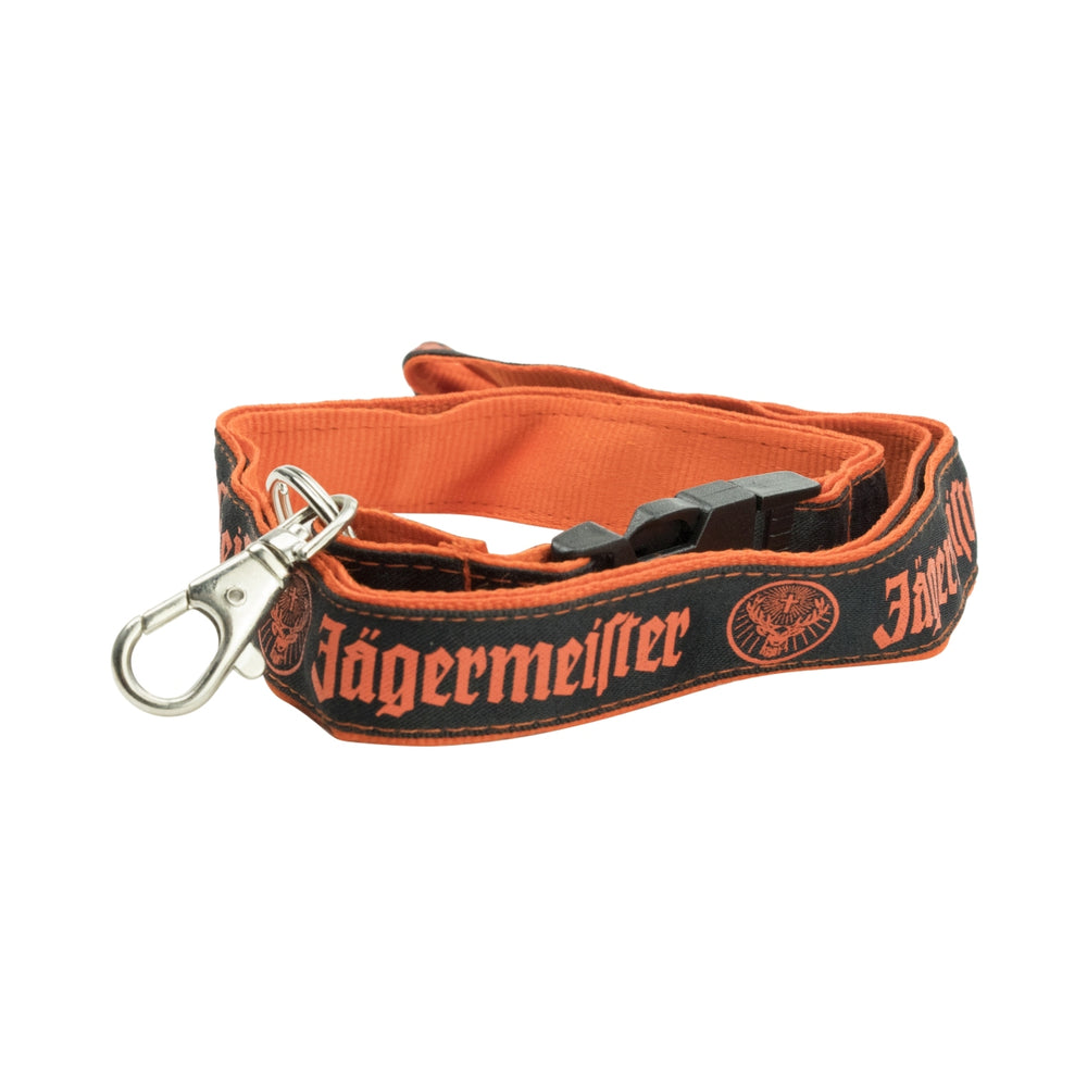 1x lanière pour clé Jägermeister orange/noir ancien logo 52 cm