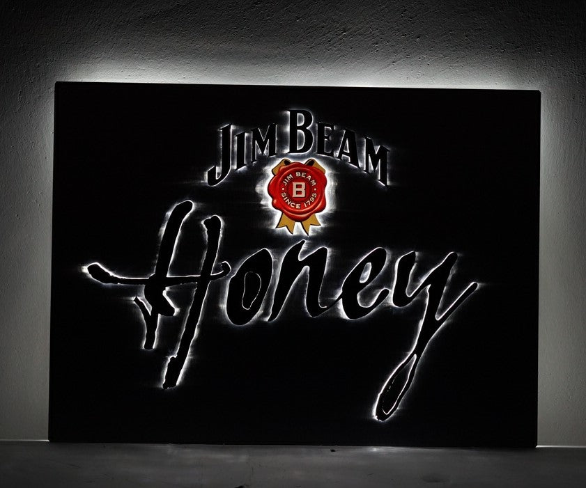 1x Enseigne lumineuse Jim Beam Whiskey Honey 50 x 35