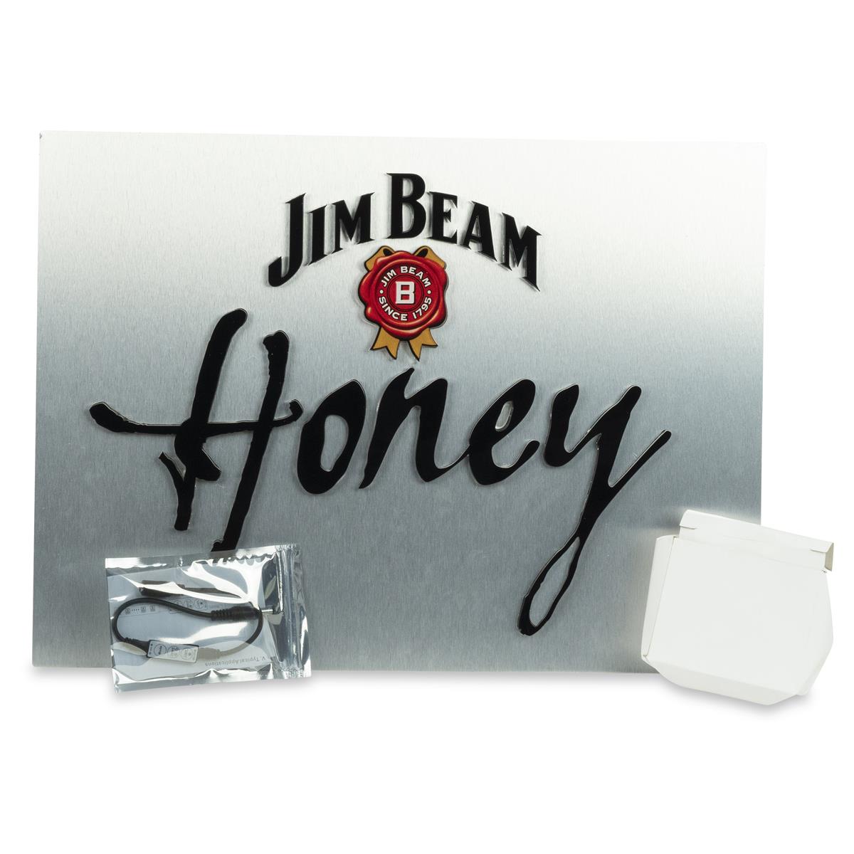 1x Enseigne lumineuse Jim Beam Whiskey Honey 50 x 35 – Vue 2