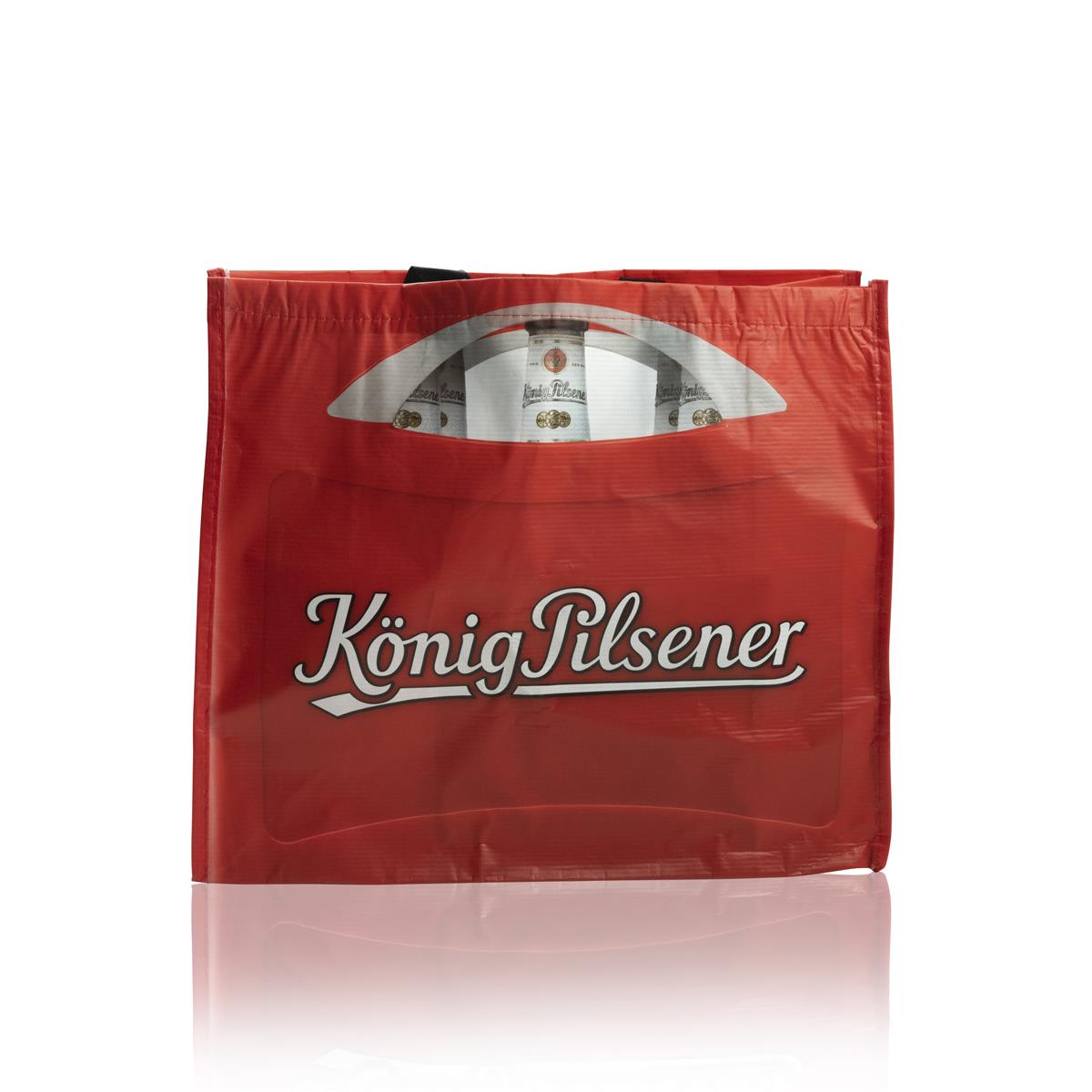 1x sac à provisions rouge König Pilsner Bier Shopper, 45 x 40 cm – Vue 2