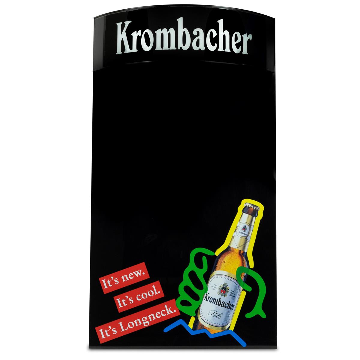 1x panneau lumineux rétro pour bière Krombacher, noir