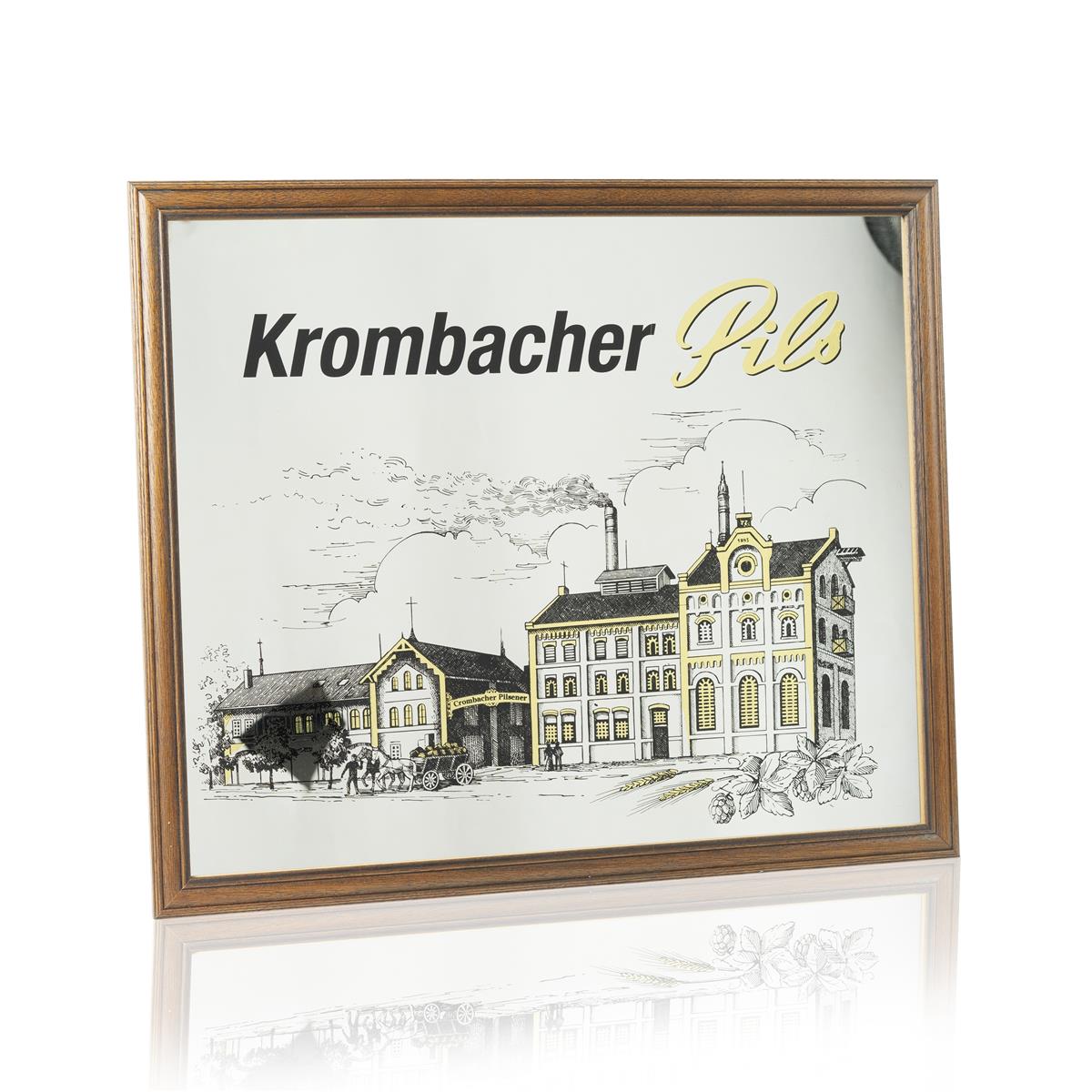 1x miroir rétro Krombacher Bier Spiegel Brauhaus 50 x 40