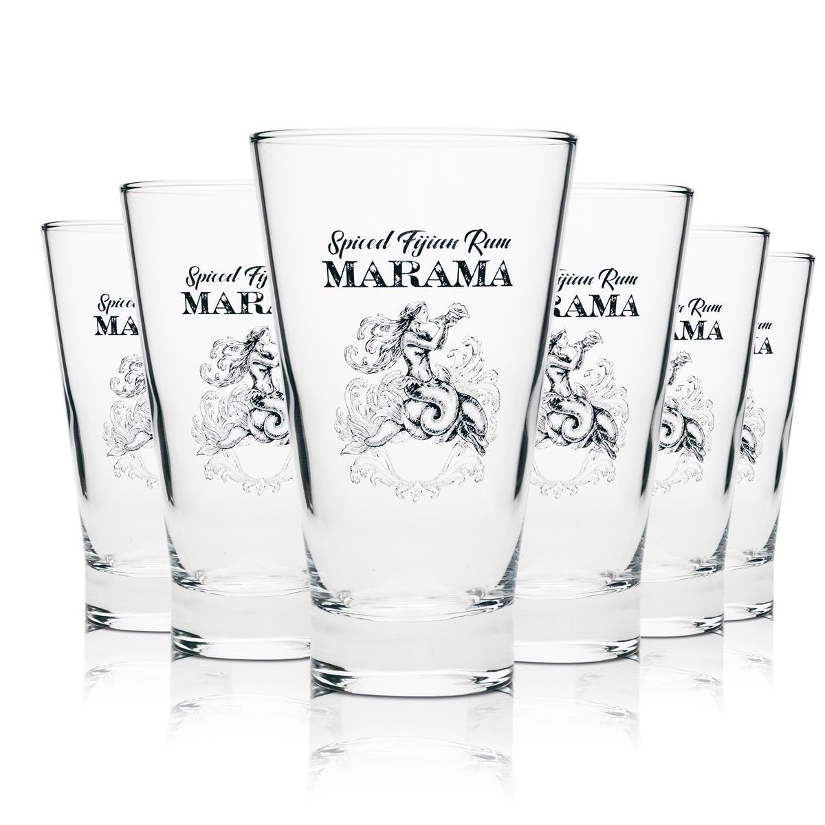 6 verres à long drink Marama Rum nouveau