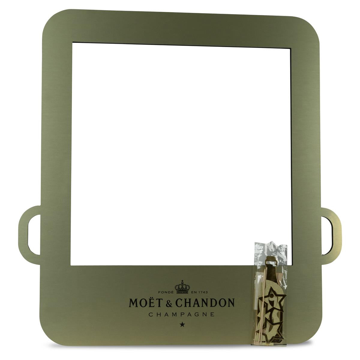 1x Moët & Chandon Champagne Photo Pochoir Fond Or