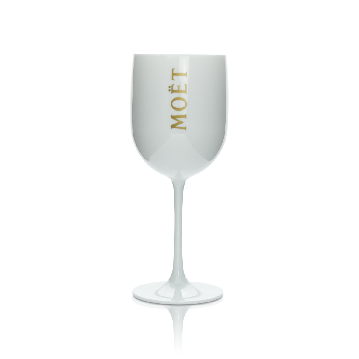 1x verre à champagne Moët & Chandon en plastique doré Shrift – Vue 2