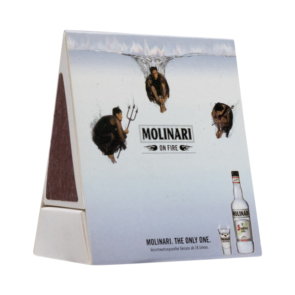 1x présentoir de table pour liqueur Molinari « Réservé » avec allumettes – Vue 5
