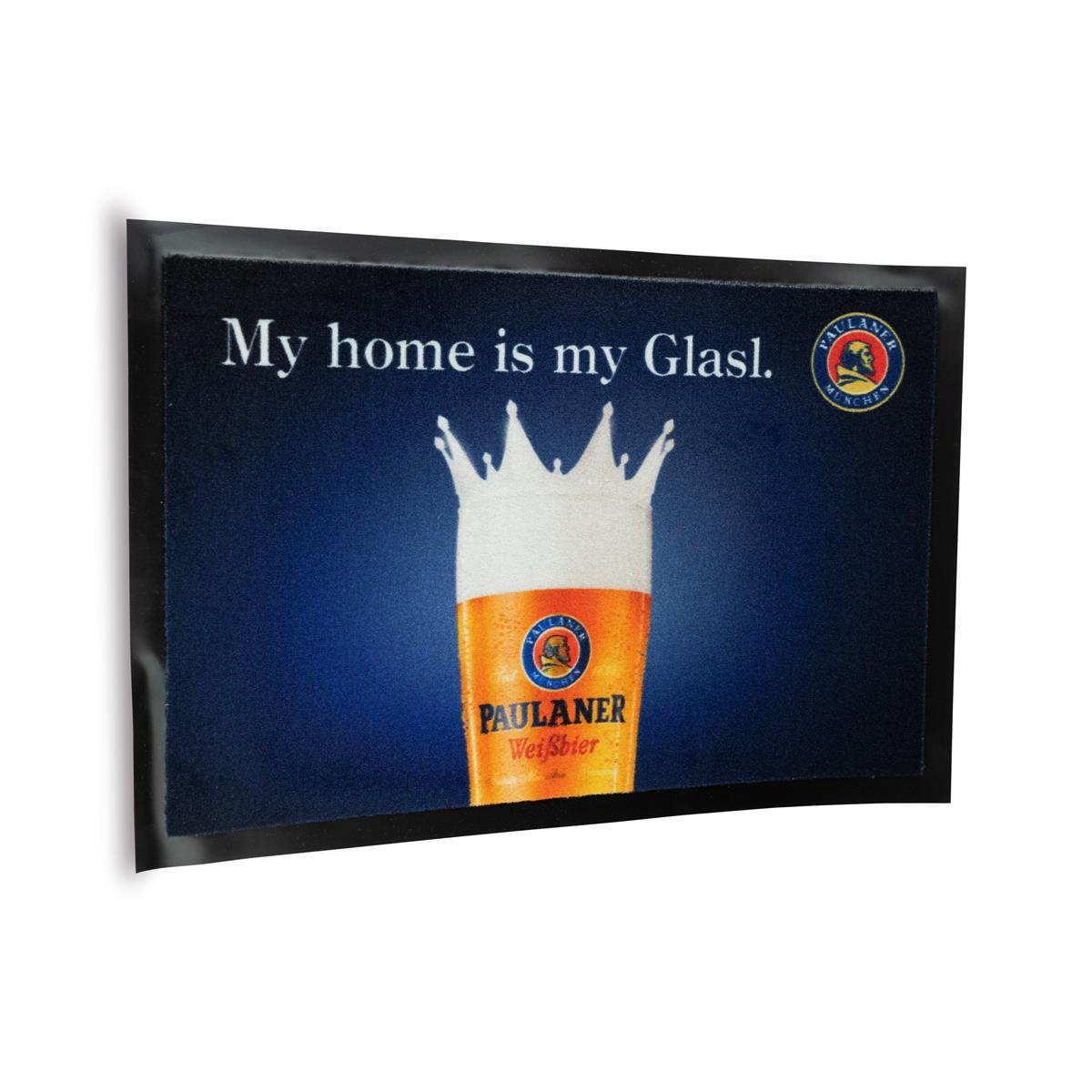 1x paillasson Paulaner « My Home is my Glasl » 80 x 50