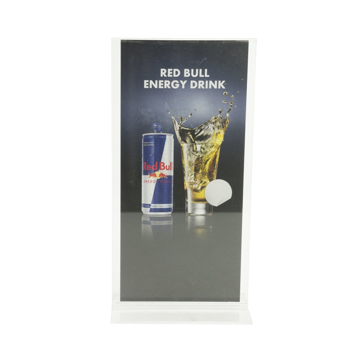 1x présentoir de table Red Bull Energy transparent avec mini-poster