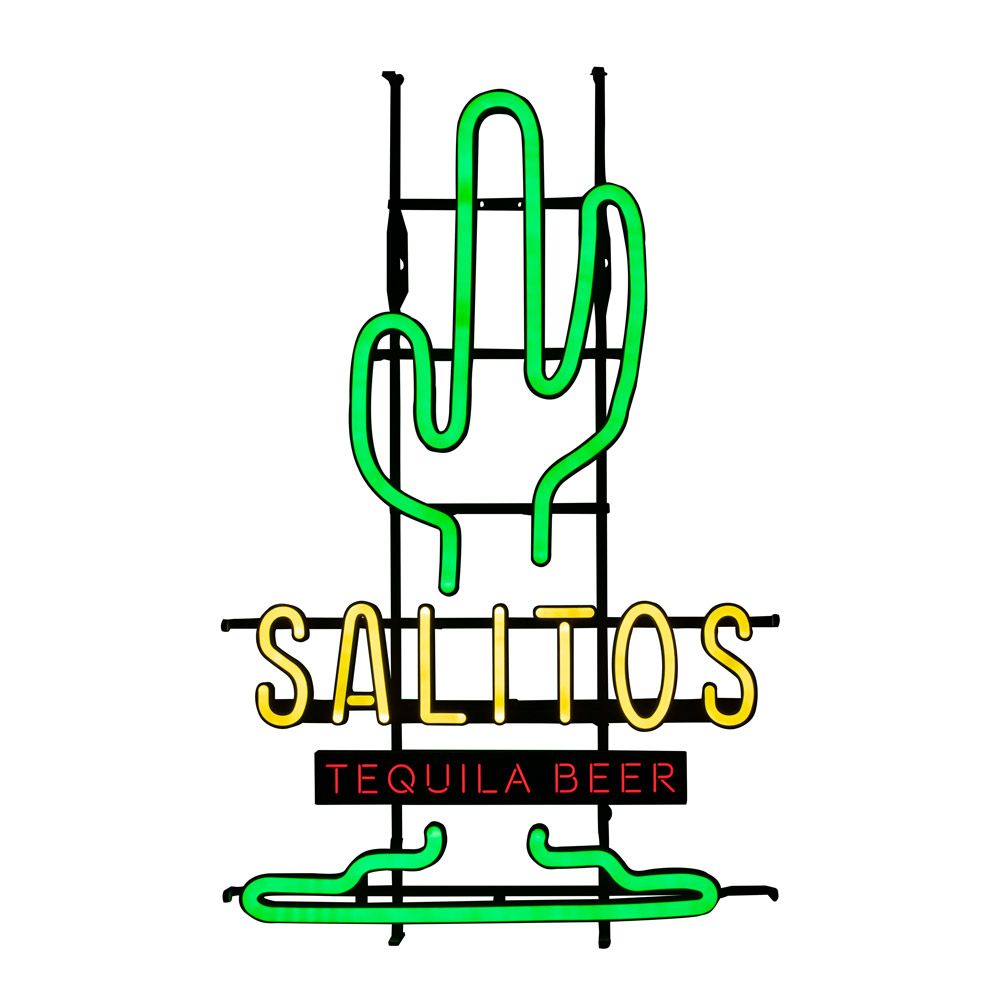 1x Salitos Bière LED Panneau Néon Cactus 46,5 x 73 x9 – Vue 2
