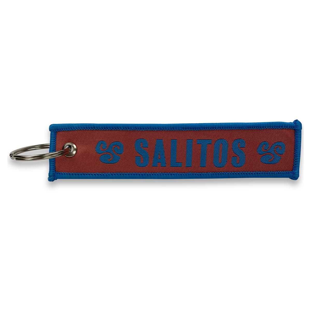 1x porte-clés Salitos bière, ruban en tissu bleu et rose – Vue 2