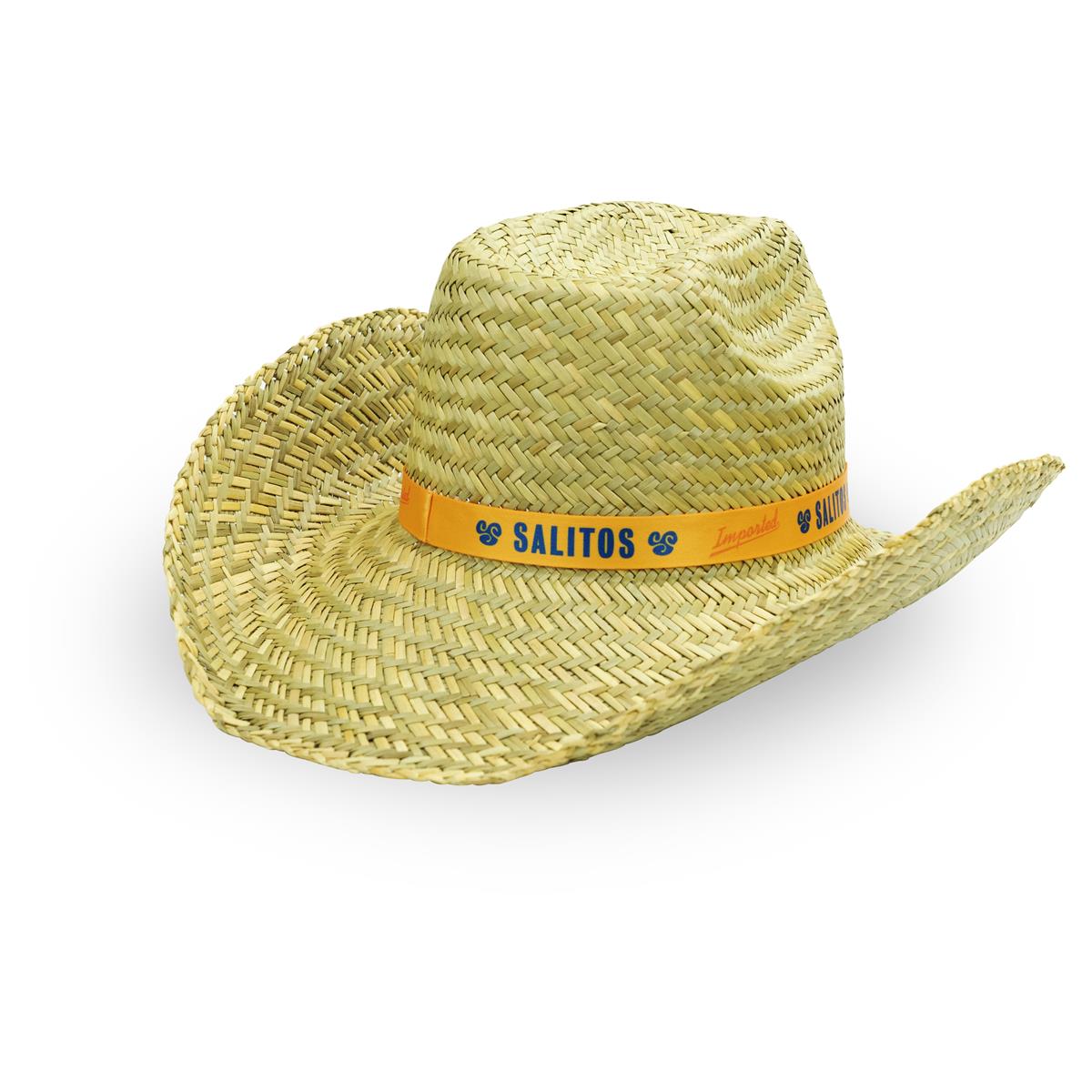 1x chapeau de paille Saltios nouvelle version avec ruban orange – Vue 2