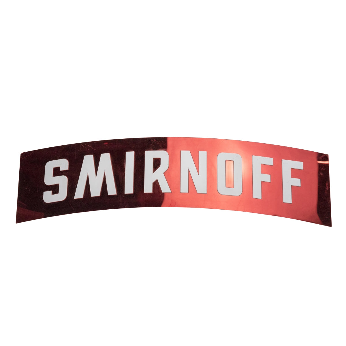 1x Smirnoff Vodka Enseigne lumineuse rouge courbée Logo en blanc – Vue 2