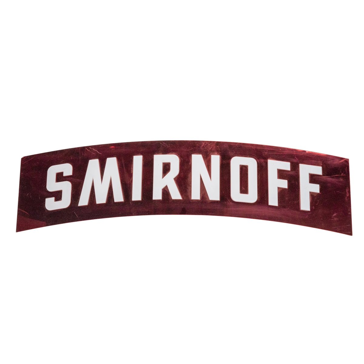 1x Smirnoff Vodka Enseigne lumineuse rouge courbée Logo en blanc – Vue 3
