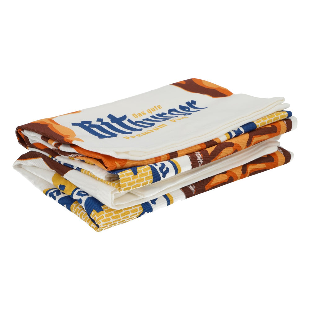 2 torchons de cuisine Bitburger Beer au look rétro