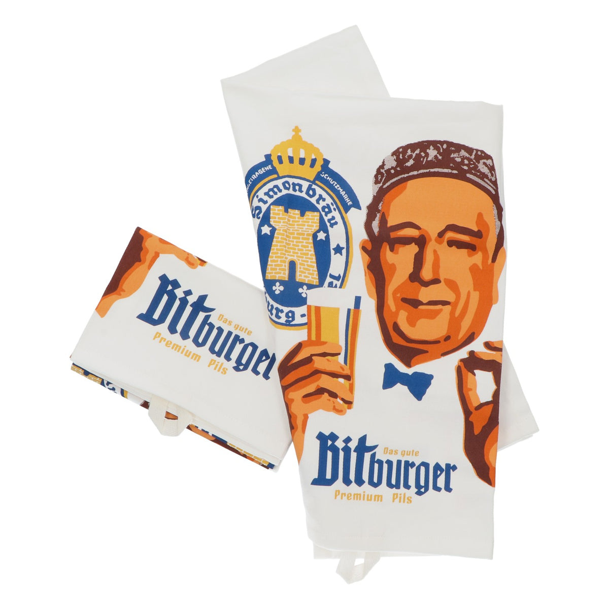 2 torchons de cuisine Bitburger Beer au look rétro – Vue 2