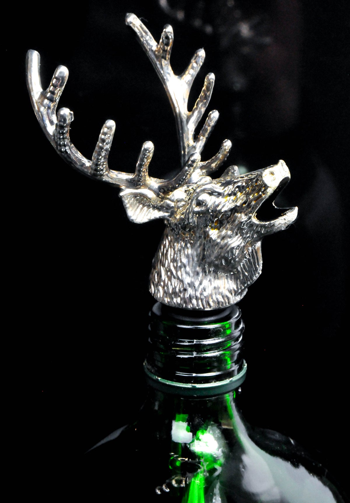 2x bec verseur Jägermeister avec tête de cerf en métal argenté Pourer Silver – Vue 2