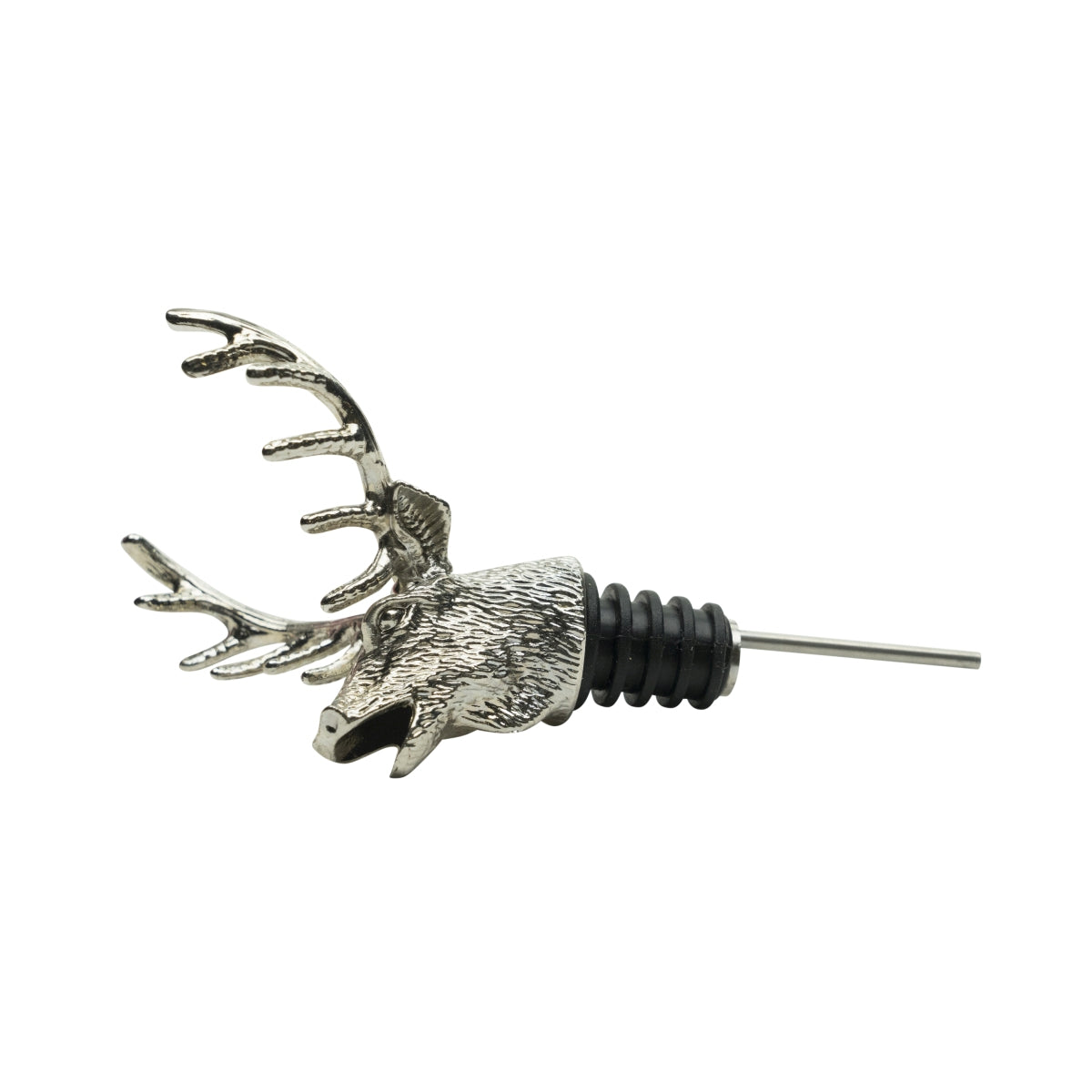 2x bec verseur Jägermeister avec tête de cerf en métal argenté Pourer Silver – Vue 6