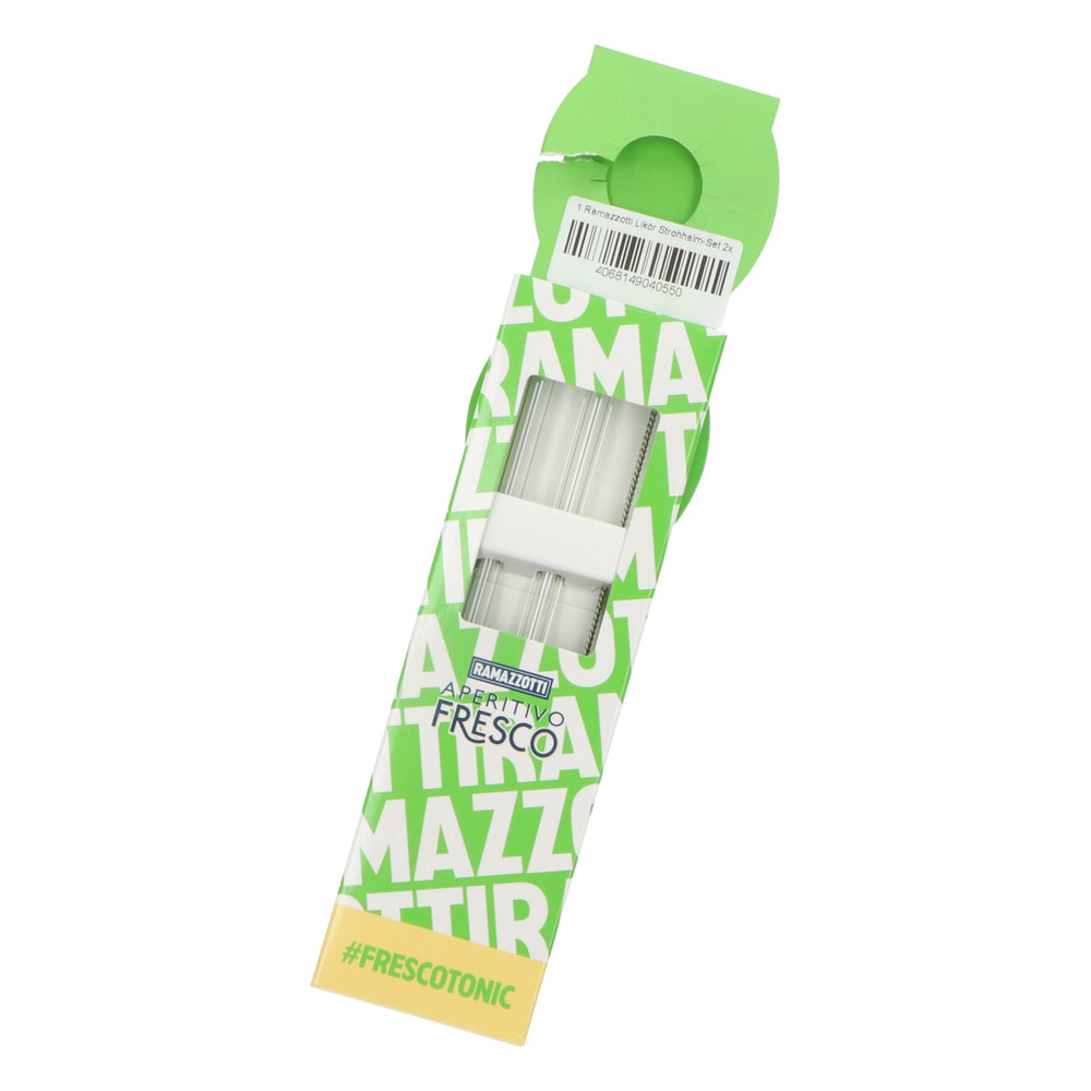 2x Ramazzotti Set de pailles en verre 1x brosse Accessoires de bar Pailles Tubes Fête