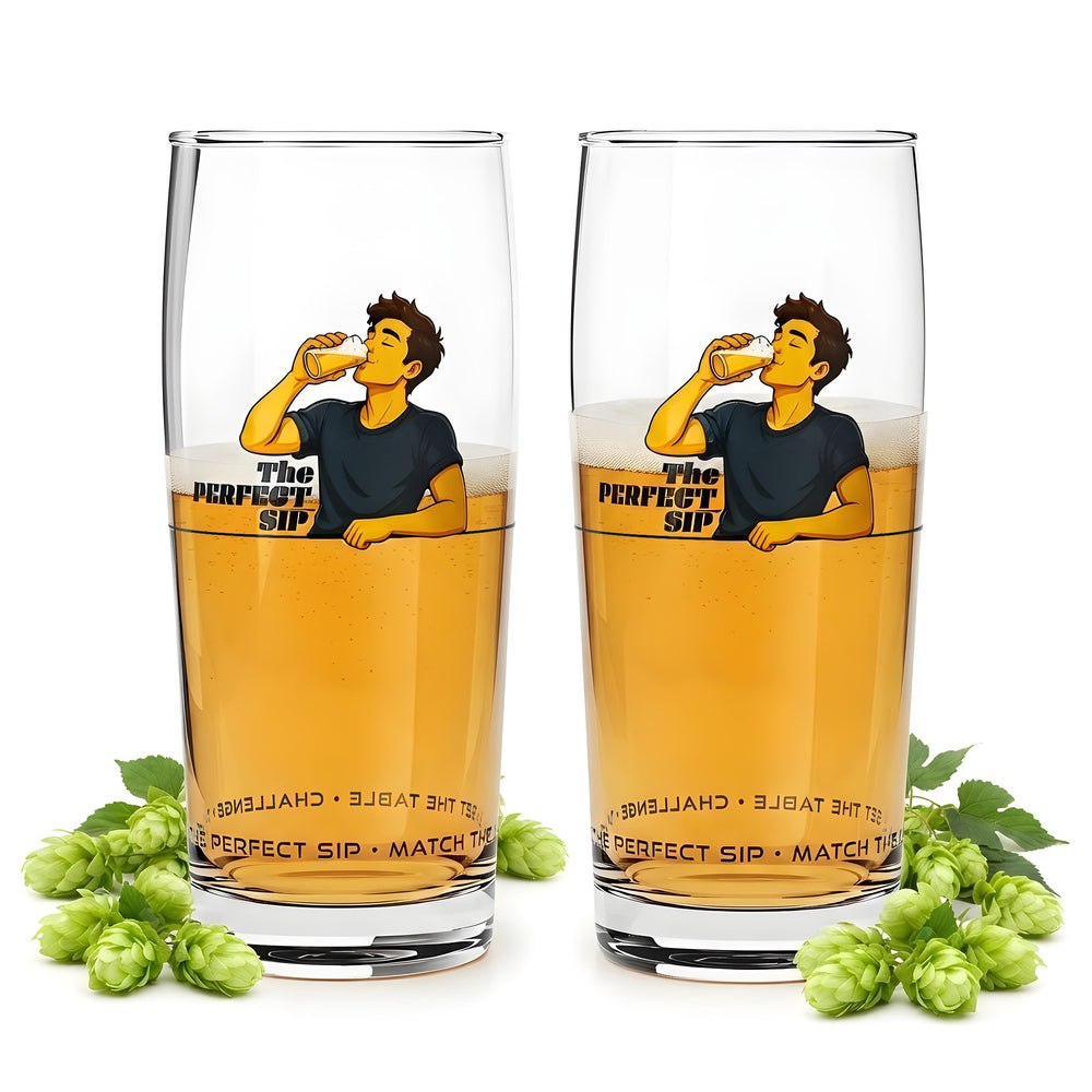 Lot de 2 verres à bière Sipply « SETTING THE TABLE » The Perfect SIP 0,5 l