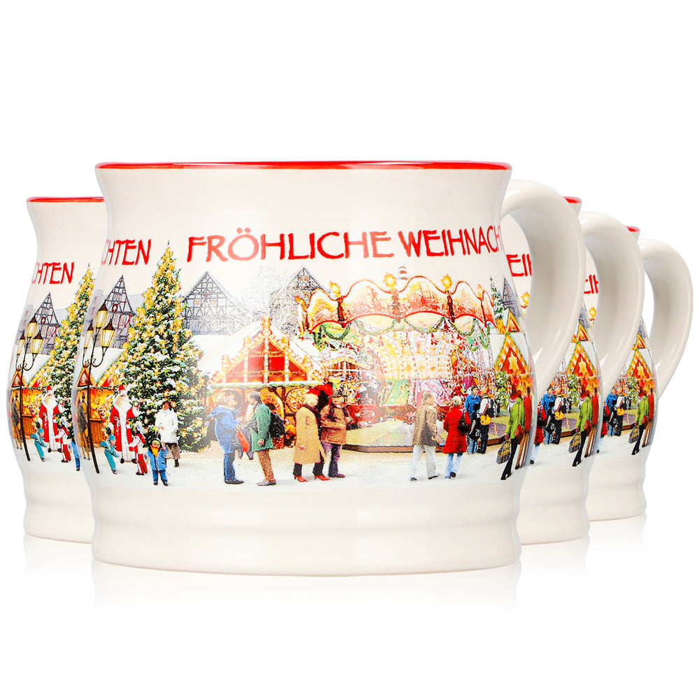 4 tasses à vin chaud Mohaba « Punschtöpfchen Chamonix » 0,2 l, graduées