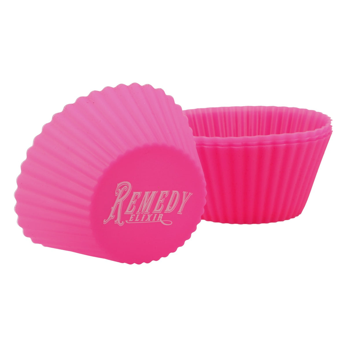 4 moules à muffins en silicone Remedy Rum, rose, avec sachet Elixir – Vue 2