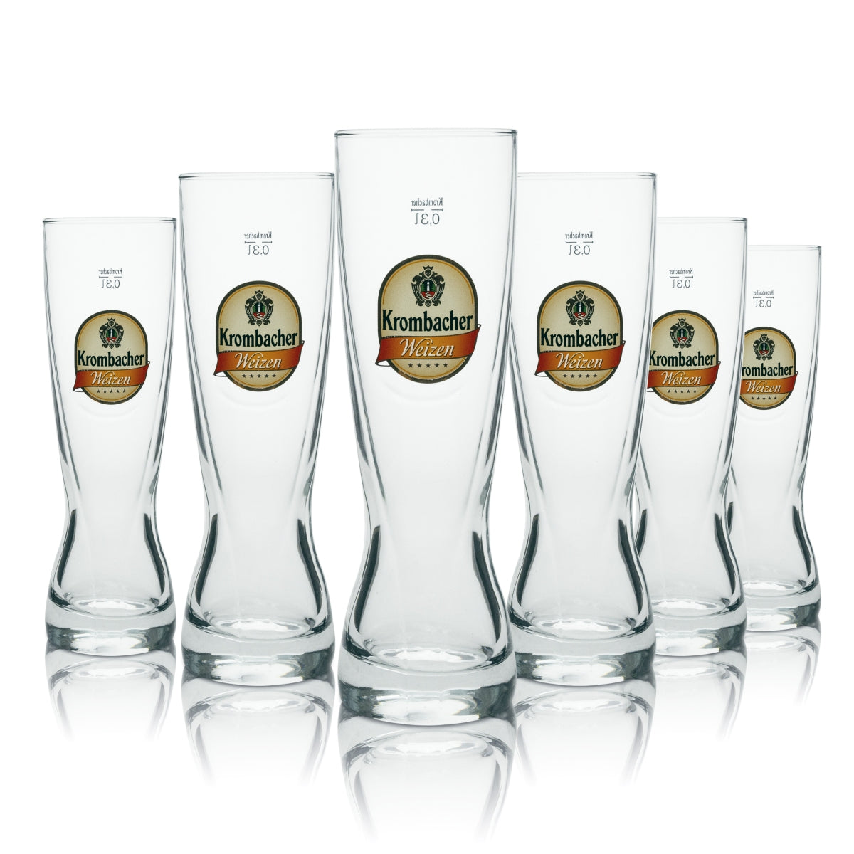 4 verres à bière Krombacher Weizen 0,3 l pour connaisseurs