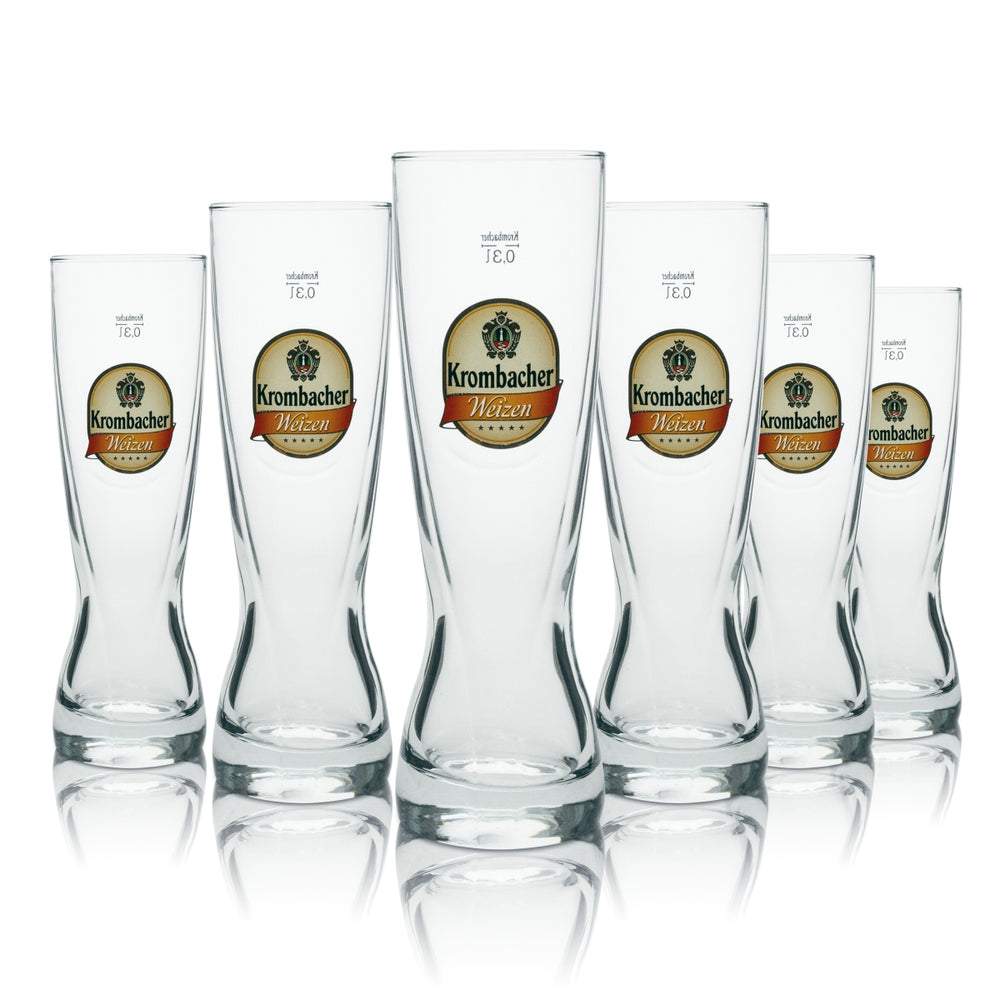 4 verres à bière Krombacher Weizen 0,3 l pour connaisseurs